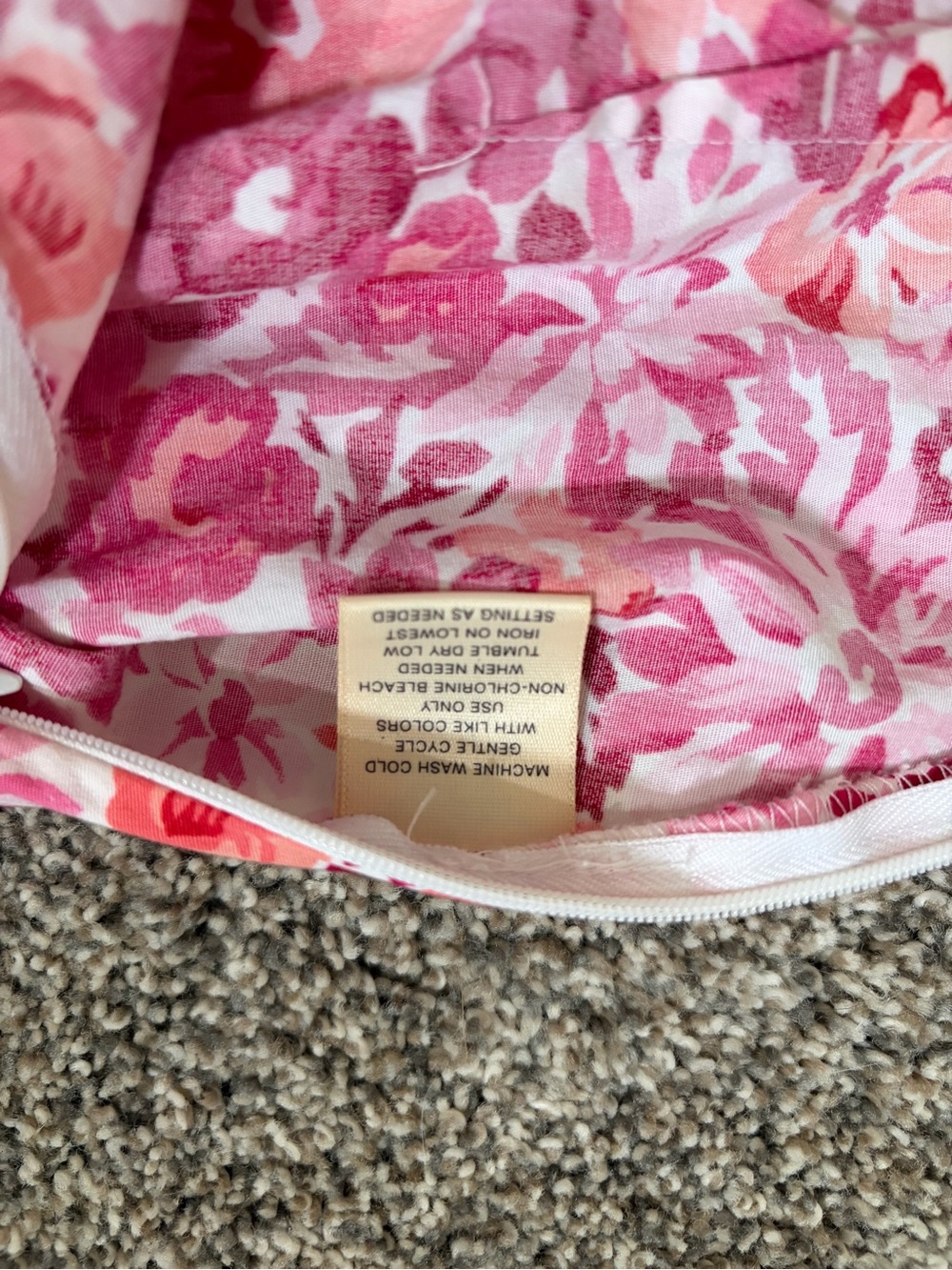 St. John's Bay Skirt Cotton A-Line Pink Floral Knee Length Y2K VTG Garden Midi - Picture 9 of 11